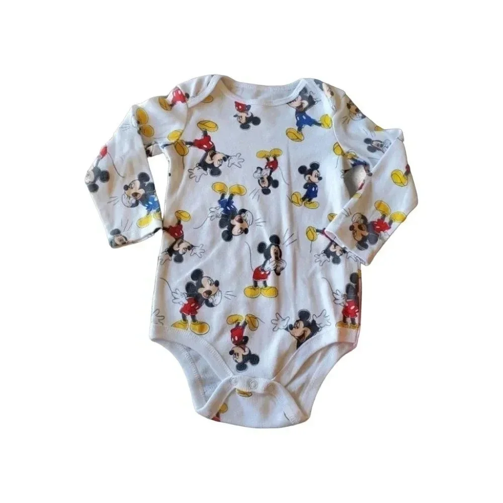 24m Mickey 3 piece Bodysuit and Bib Set